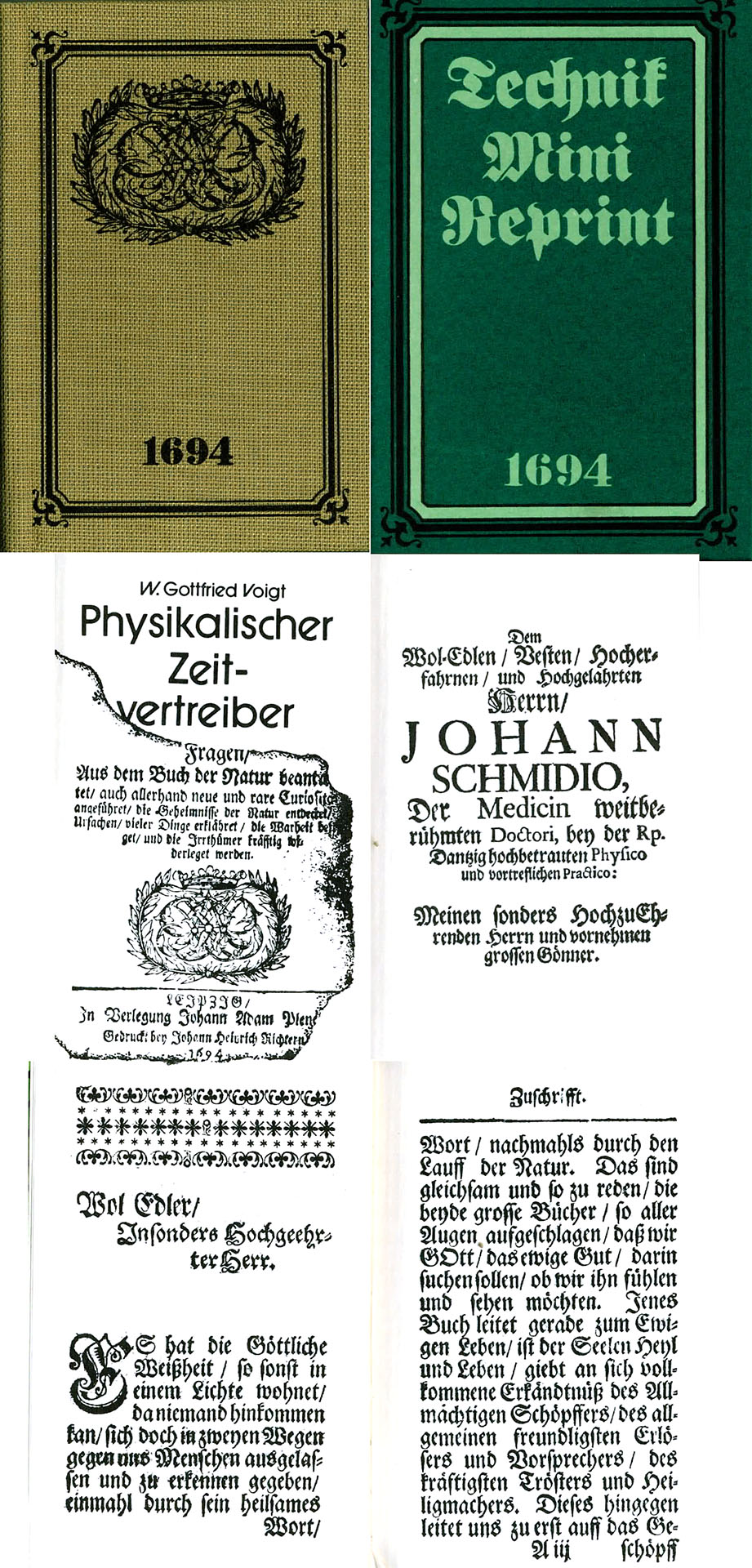 Physikalischer Zeitvertreiber - Reprint 1694 - Voigt, W. Gottfried